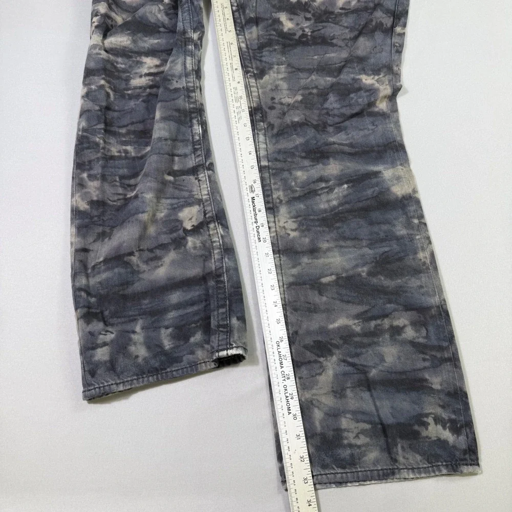 True Religion Ricky Big T Jeans Mens 44x33 Grey Cloud Wash Straight Flap Pockets